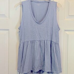 LOFT OUTLET LIGHT BLUE TANK TOP - SIZE L
